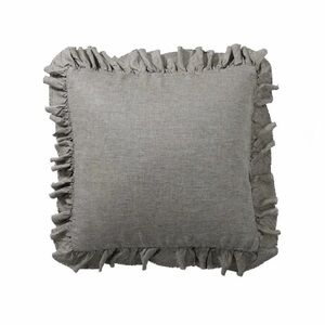 Maison de Vacances 4-Pack Grey Boho Washed Linen Euro Pillow Cases 65x65 cm NWT